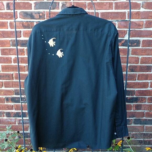 Las Olas Men's Button up Tropical Fish Embellished Shirt size XL - Picture 4 of 10
